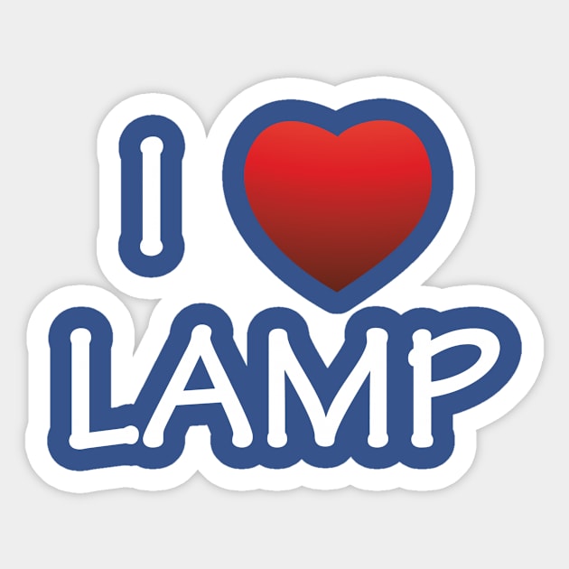 I Love Lamp Sticker by SillyShirts